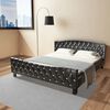 vidaXL Bett mit Memory-Schaum-Matratze Schwarz Kunstleder 180&times;200 cm