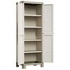 Keter Lagerschrank mit Einlegeb&ouml;den Excellence Beige und Taupe 182 cm