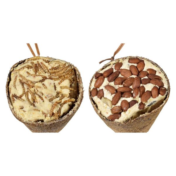 dobar 8-tlg. Vogel-Futterglocken-Set Gef&uuml;llt