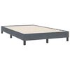 vidaXL Boxspringbett mit Matratze Dunkelgrau 120x220 cm Samt