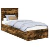 vidaXL Aufbewahrungsbett Ger&auml;ucherte Eiche 75 x 190 cm Holzwerkstoff