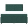 vidaXL Boxspringbett mit Matratze Dunkelgr&uuml;n 180x200 cm Samt