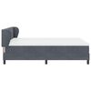 vidaXL Boxspringbett mit Matratze Dunkelgrau 140 x 200 cm Samt