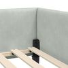 vidaXL Eckbettgestell mit Kopfteil Hellgrau 90 cm x 200 cm Samt