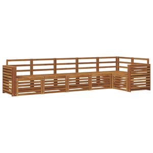 vidaXL Outdoor-Sofagarnitur 6 stk. Natur Polyester