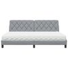 vidaXL Bett mit Matratze Hellgrau 200x200 cm Stoff