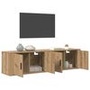 vidaXL Wand-TV-Schrank Set 2 pcs Artisan-Eiche 80 x 34,5 x 40 cm