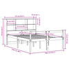 vidaXL Massivholzbett ohne Matratze Wachsbraun 135x190 cm Massivholz