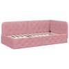 vidaXL Eckbettgestell Rosa 90 x 190 cm Samt