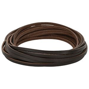 vidaXL Lederriemen Dunkelbraun 200 x 0,3 cm Leder