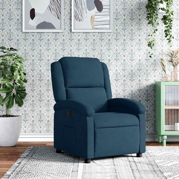 vidaXL Relaxsessel Blau Samt