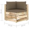 vidaXL 5-tlg. Garten-Lounge-Set mit Kissen Gr&uuml;n Impr&auml;gniertes Holz