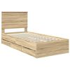 vidaXL Bettrahmen Sonoma-Eiche 90 x 190 cm Ingenieurs Holz