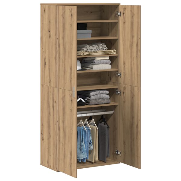 vidaXL Hochschrank Artisan-Eiche 80 x 39 x 178 cm Holzwerkstoff