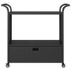 vidaXL Barwagen mit Schublade Schwarz 100x45x97 cm Poly Rattan