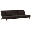 vidaXL Schlafsofa 2-Sitzer mit 2 Kissen & Hocker Dunkelbraun Stoff