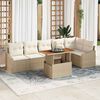 vidaXL Garten Essgruppe mit Kissen mit Kissen 7 pcs Beige und Creme