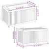 vidaXL Gartenbox 85x45x45/53 cm Massivholz Akazie und Stahl