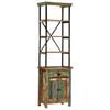 vidaXL Highboard 55x30x180 cm Altholz Massiv