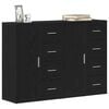 vidaXL Sideboard 2 pcs Schwarz Eichen-Optik 60 x 31 x 84 cm