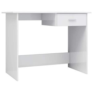 vidaXL Schreibtisch Hochglanz-Wei&szlig; 100&times;50&times;76 cm Holzwerkstoff