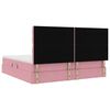 vidaXL Bett mit Stauraum und LED mit Matratze Rosa 200 x 200 cm Samt