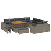 vidaXL Gartensofa-set 13 stk. Grau Poly-Rattan