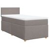 vidaXL Boxspringbett mit Matratze Taupe 90x200 cm Stoff