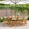 vidaXL Gartenst&uuml;hle 8 Stk. Klappbar Beige Poly Rattan & Massivholz