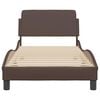 vidaXL Bettgestell "Dover" Braun 90x190 cm Kunstleder
