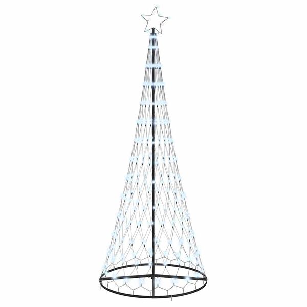 vidaXL LED-Weihnachtsbaum mit 295 LEDs Kaltwei&szlig; 250 cm Metall