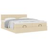 vidaXL Ottoman-Bett mit Matratzen Creme 180x200 cm Stoff
