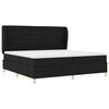 vidaXL Boxspringbett mit Matratze Dunkelgrau 90x190 cm Schwarz Stoff