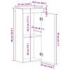 vidaXL Badezimmer-Wandschrank TULUM Beton Grau 37 x 24,5 x 86 cm