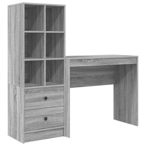 vidaXL Schreibtisch Graues Sonoma 135,5 x 40 x 127 cm 2 stk.