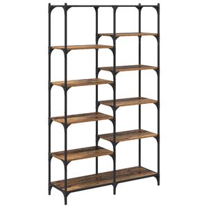 vidaXL Regal 9 Ebenen 100 x 32 x 170 cm Holzwerkstoff Altholz