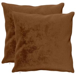 vidaXL Wurfkissen 2 stk. HEERLEN Hellbraun 55 x 55 cm Flanell