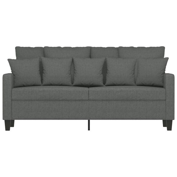 vidaXL 2-Sitzer-Sofa Dunkelgrau 140 cm Stoff