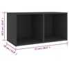 vidaXL 5-tlg. TV-Schrank-Set Grau Holzwerkstoff