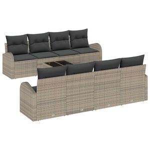 vidaXL Gartensofa-set Grau 55 x 55 x 37 cm Poly-Rattan