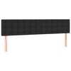 vidaXL Kopfteile Schwarz 160x5x78/88 cm Kunstleder
