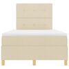 vidaXL Boxspringbett mit Matratze Creme 120 x 200 cm Stoff