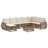 vidaXL Gartensofa-set 9 pcs Beige und Cremewei&szlig; Poly-Rattan