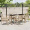vidaXL Garten Essgruppe 5 pcs Beige Poly-Rattan