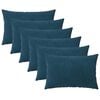 vidaXL Kissen mit Kissen HEERLEN 6 Stk. Blau Samt