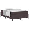 vidaXL Boxspringbett Dunkelbraun 120 x 200 cm Stoff