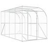 vidaXL H&uuml;hnerstall gegen die Wand Silber 600 x 150 x 215 cm