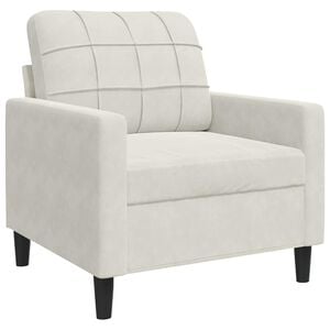 vidaXL Sessel Creme 60 cm Samt