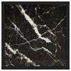 vidaXL Couchtisch Schwarz mit Schwarzem Glas in Marmor-Optik 40x40x50