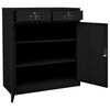vidaXL Büroschrank Schwarz 90x40x102 cm Stahl